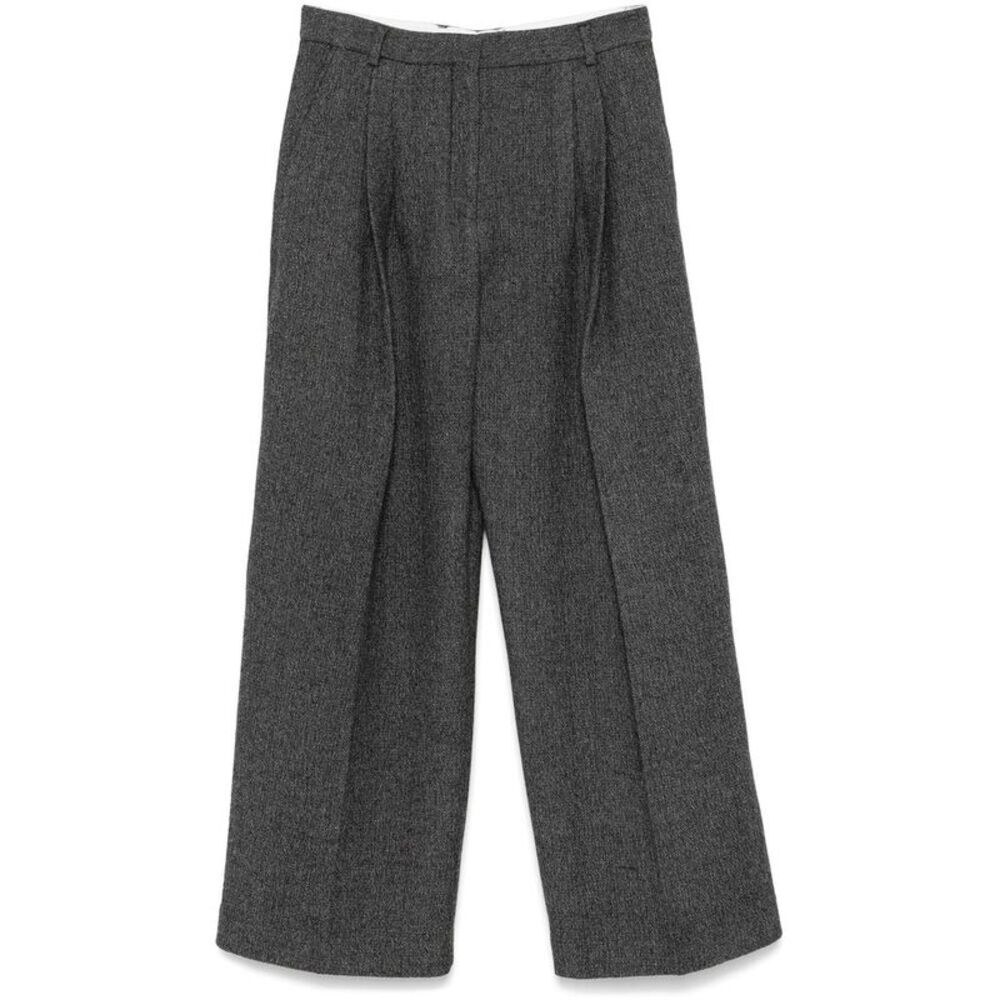 Mark Kenly Domino Tan Grey Trousers - Tailored Trousers Women